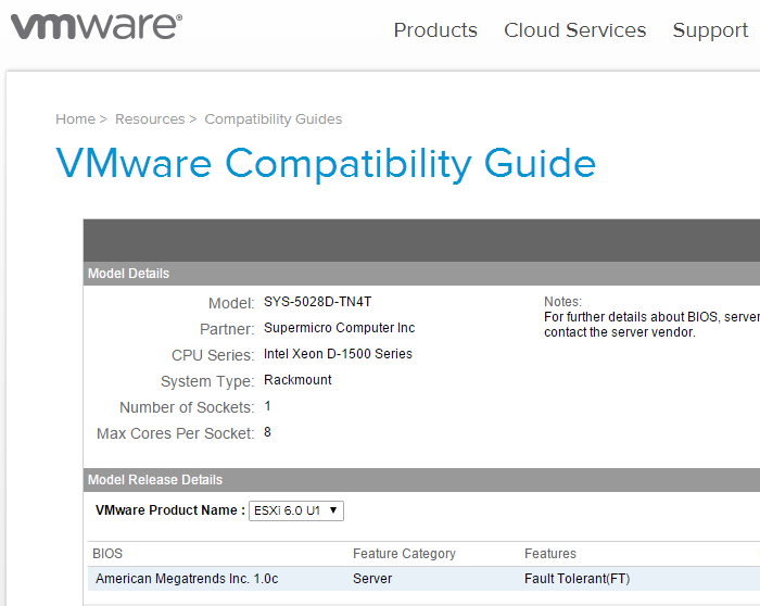 VMwareCompatibiltyGuide-SYS-5028D-TN4T