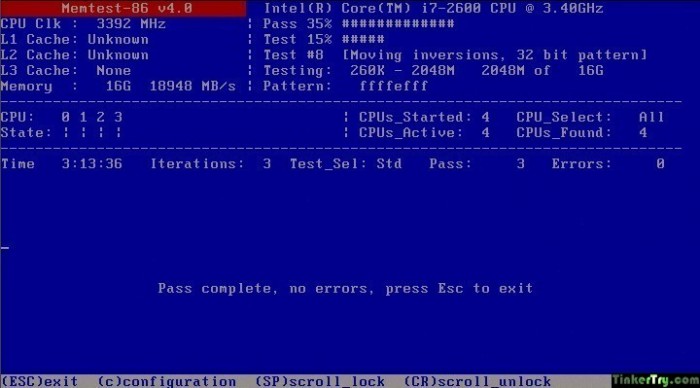 Memtest-86torturetestresults