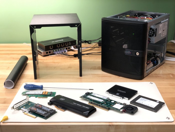 ITProHobby-staging-area-getting-drives-ready-for-display