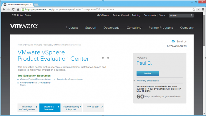 VMware-vSphere-Product-Evaluation-Center