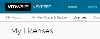 vExpert-Licenses