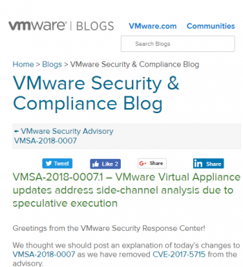 vmsa-2018-0007-1-vmware-virtual-appliance-updates-address-side-channel-analysis-due-speculative-execution
