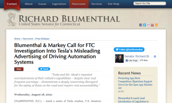 blumenthal-and-markey-call-for-ftc-investigation-into-teslas-misleading-advertising-of-driving-automation-systems