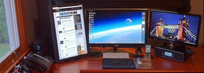 Triple-Headed-Monitor-Configuration-Office-Desk
