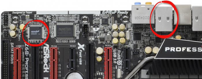 my-vZilla-servers-ASRock-motherboard-with-ASMedia-SATA-and-Realtek-NIC-circled