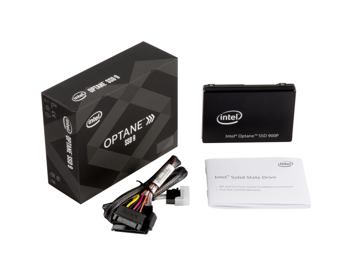Intel Optane SSD 900P Series U.2 Box Contents MiniSAS Cable