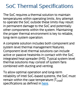 SoC_Thermal_Specifications