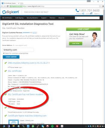 DigiCert-OCSP-Staple-Not-Enabled