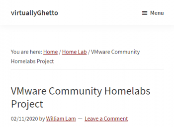 vmware-community-homelabs-project